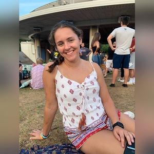 Patterned medium romper